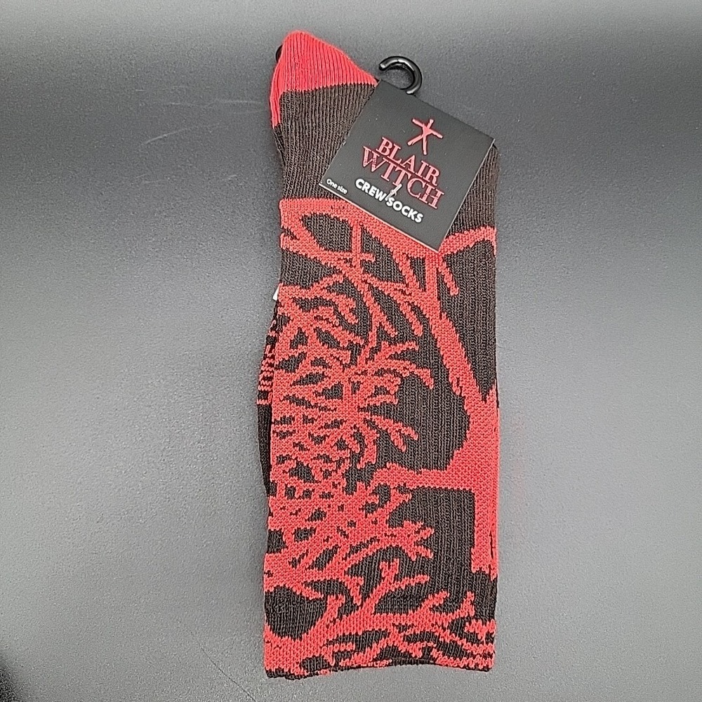 1 Pair Blair Witch Movie Crew Socks One Size Fits Most Horror Film Stick Figures